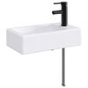 vidaXL Vaskeservant for bad Matt Svart 45,5 x 25,5 x 13 cm Metall