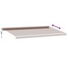 vidaXL Automatisk uttrekkbar markise med LED brun 600x350 cm
