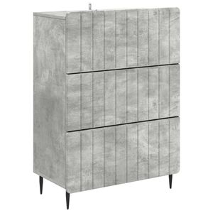 vidaXL Skuffeskap Betonggr&aring; 66 x 34,5 x 92 cm Konstruert tre
