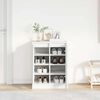 vidaXL Skoskap hvit 57x34x76 cm konstruert tre