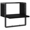 vidaXL Vegghylle med stang svart 30x25x30 cm