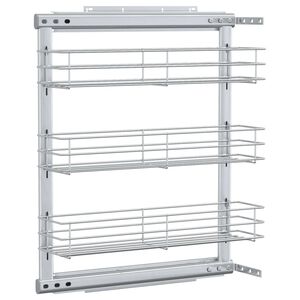 vidaXL Uttrekkbare kurvskuffer 3 etasjer 47x15,5x55,5 cm