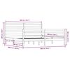 vidaXL Sengeramme heltre furu 200x200 cm grå
