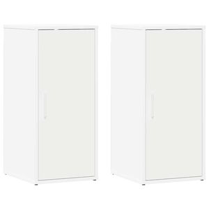 vidaXL Skoskap hvit 2 stk 32x35x70 cm sponplate