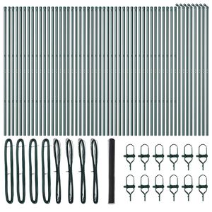 vidaXL Sekskantet gjerde grunstift 100 x 1,6 m PVC-belagt st&aring;l Gr&aring;