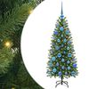 vidaXL Kunstig juletre med 150 LED med stativ gr&oslash;nn 120 cm PE og PVC
