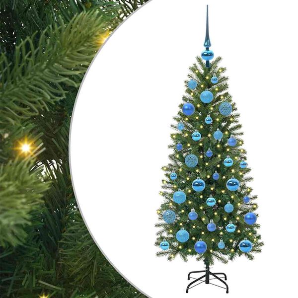 vidaXL Kunstig juletre med 150 LED med stativ gr&oslash;nn 120 cm PE og PVC