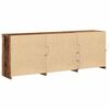 vidaXL LED sideboard Gammelt tre 181,5 x 37 x 67 cm Konstruert tre