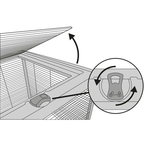 FLAMINGO Sm&aring;dyrbur Elsa liten 77x47x36,5cm