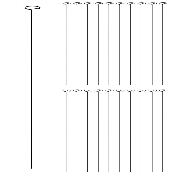vidaXL Hageplanteplugger 20 stk m&oslash;rkegr&oslash;nn 61 cm st&aring;l