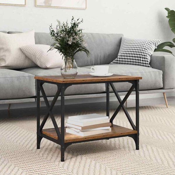 vidaXL Sidetabell Gammelt tre 55 x 38 x 45 cm Konstruert tre