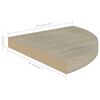 vidaXL Flytende vegghylle eik 35x35x3,8 cm MDF