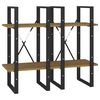 vidaXL Bokhylle 4 nivåer 40x30x140 cm heltre furu