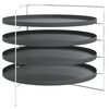 vidaXL Pizzapanner 4 stk med stativ &Oslash; 28 cm st&aring;l