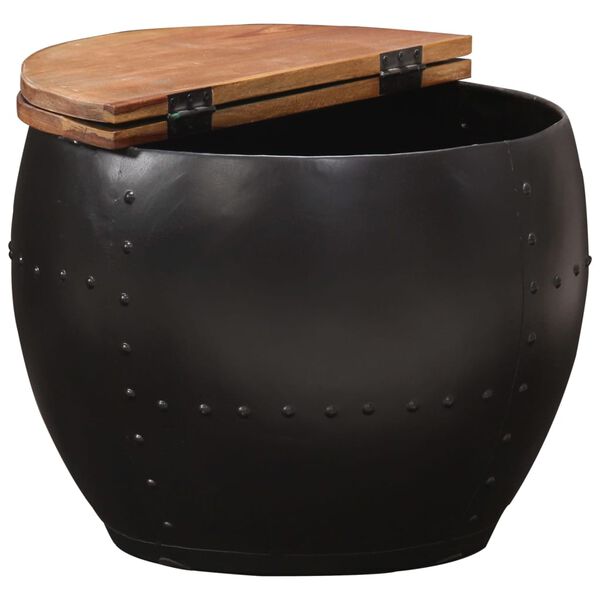 vidaXL Salongbord 53x43 cm gjenvunnet heltre