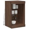 vidaXL Skjenk med LED-lys brun eik 41x37x67 cm