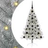 vidaXL Kunstig Forh&aring;ndsopplyst Juletre med 150 LED s&oslash;lv 120 cm PET