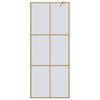 vidaXL Walk-in Dusjvegg Gull 80 x 195 cm herdet glass