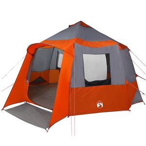vidaXL Hytte telt for 12 personer 10 person Gr&aring; og Oransje