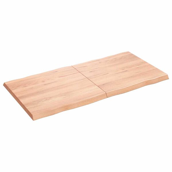 vidaXL Bordplate lysebrun 120x60x(2-4)cm behandlet heltre naturlig