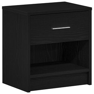 vidaXL Nattbord med skuff svart 39x28x41 cm