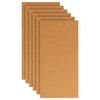vidaXL Korkplate 6 pcs Brun 100 x 50 cm Kork