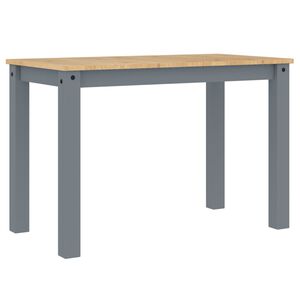 vidaXL Spisebord Panama gr&aring; 112x60x75 cm heltre furu