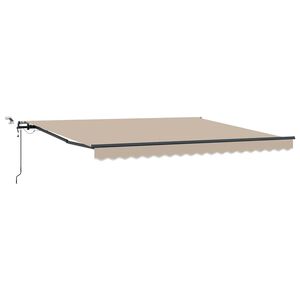 vidaXL Uttrekkbar markise Beige 400 &times; 300 cm Polyester