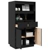 vidaXL Highboard svart 60x40x116,5 cm heltre furu