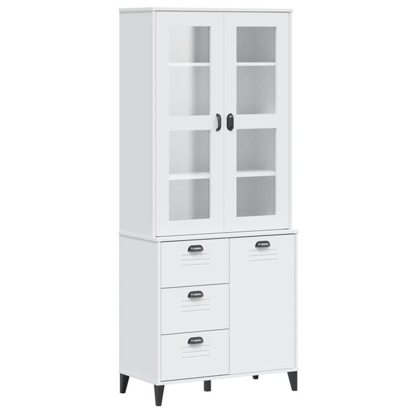 vidaXL Highboard VIKEN hvit 80x40x190 cm heltre furu