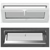vidaXL Kj&oslash;levindu RISOR 100 x 40 cm PVC og glass Antrasitt