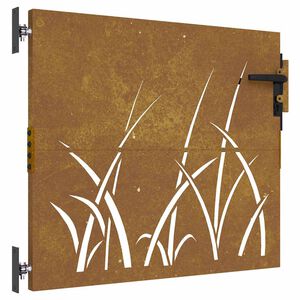 vidaXL Hageport med l&aring;s Svart 85 x 100 cm Pulverlakkert st&aring;l