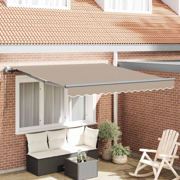 vidaXL Innvendbar Markise Beige 300 x 250 cm Stoff og Aluminium