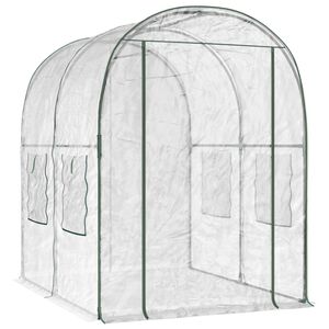 vidaXL Drivhus med ramme Gjennomsiktig 160 x 200 x 192,5 cm PVC