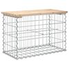 vidaXL Hagebenk gabiondesign 63x31,5x42 cm heltre furu