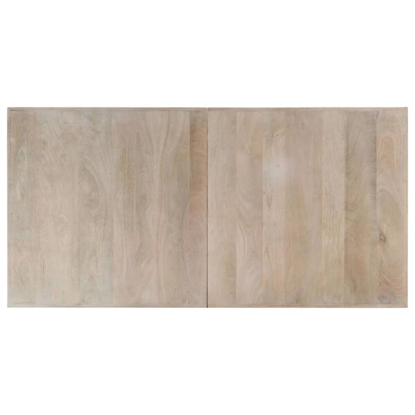 vidaXL Spisebord 160x80x75 cm heltre mango hvit