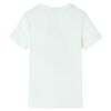T-skjorte for barn med korte ermer ecru 140