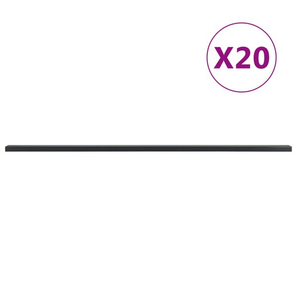 vidaXL Hagegjerdestolper 20 stk gr&aring; 220 cm st&aring;l