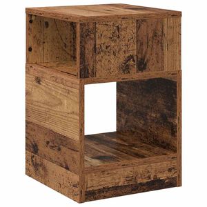 vidaXL Avlastningsbord Gammelt tre 30,5 x 30 x 45 cm Konstruert tre