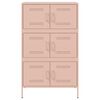 vidaXL Highboard rosa 68x39x113 cm stål
