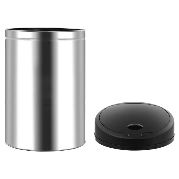 vidaXL Papirkurver Svart Rustfritt St&aring;l