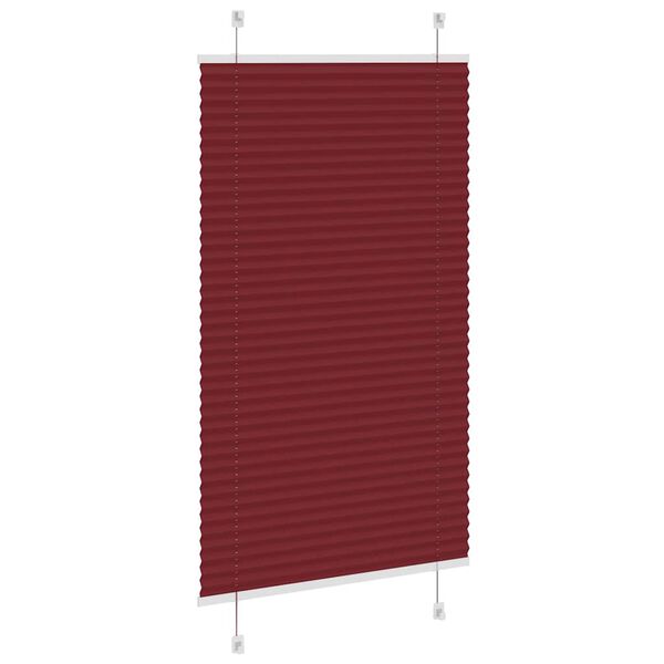 vidaXL Pliss&eacute;gardin Bordeaux R&oslash;d 75x100 cm Stoff Bredde 74,4 cm