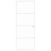 vidaXL Innerd&oslash;r hvit 76x201,5 cm herdet glass og aluminium slank