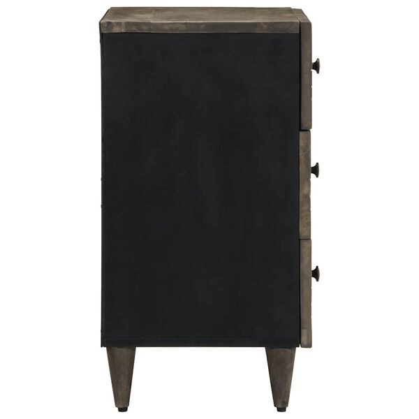 vidaXL Nattbord lysegr&aring; 50x33x60 cm heltre mango