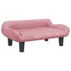 vidaXL Hundeseng rosa 70x40x24 cm fl&oslash;yel