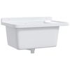 vidaXL Veggmontert vaskeservant hvit 60x40x28 cm harpiks