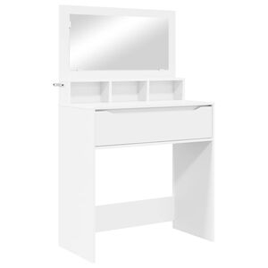 vidaXL Soverom sminkebord Hvit 80 x 39,6 x 135 cm Konstruert tre