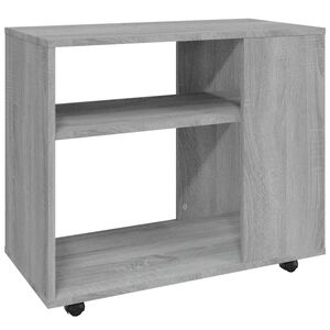 vidaXL Sidebord gr&aring; sonoma 70x35x55 cm konstruert tre