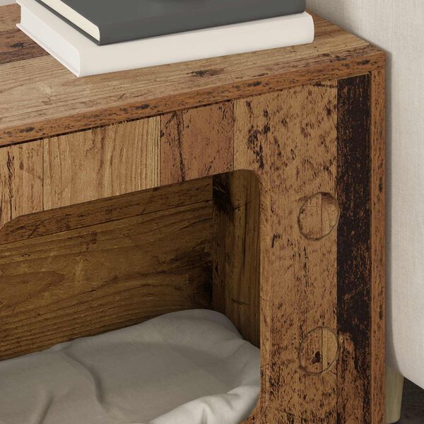 vidaXL Katt Hus Gammelt tre 51 x 30 x 52 cm Konstruert tre