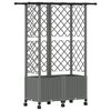 vidaXL Hevet Bed med Trellis og Tak Lysegr&aring; 124 x 40 x 142 cm PP